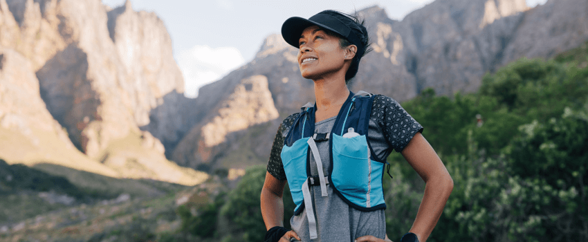 Woman on the mountain