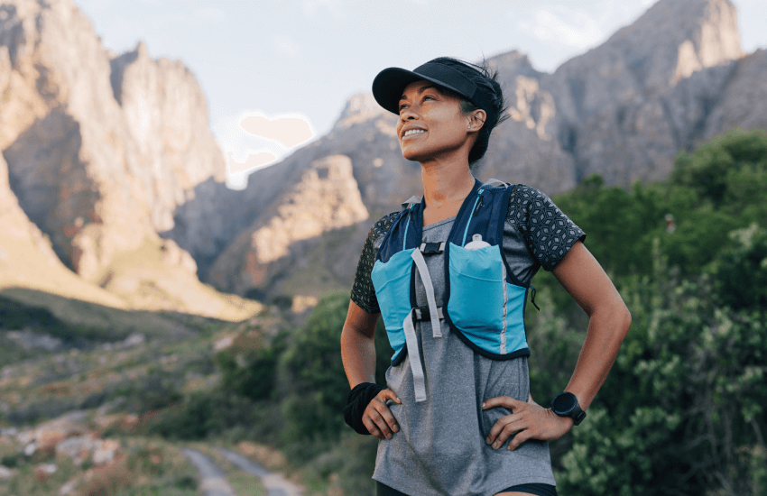 Woman on the mountain