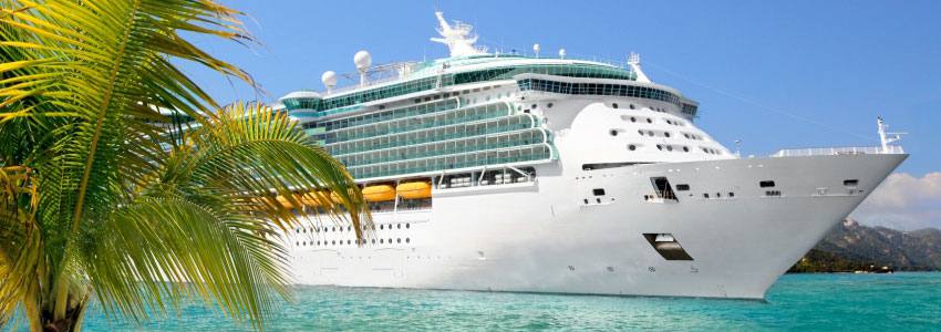 A big cruise ship floating on water