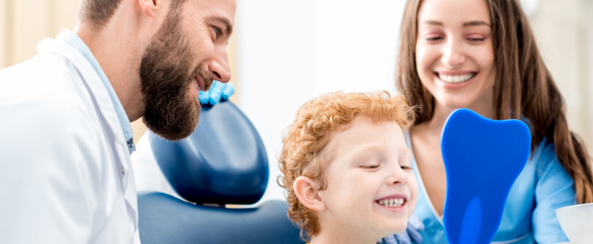 A child at the dentist